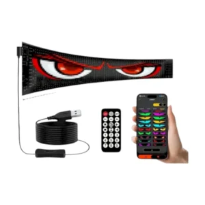 Letrero Led Matrix Panel Programable APP Flexible 37x9Cm LED’s Usb