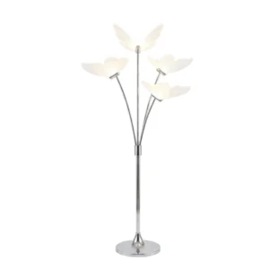 Lámpara de Pie Diseño Mariposas 150 A 170cm Plateado