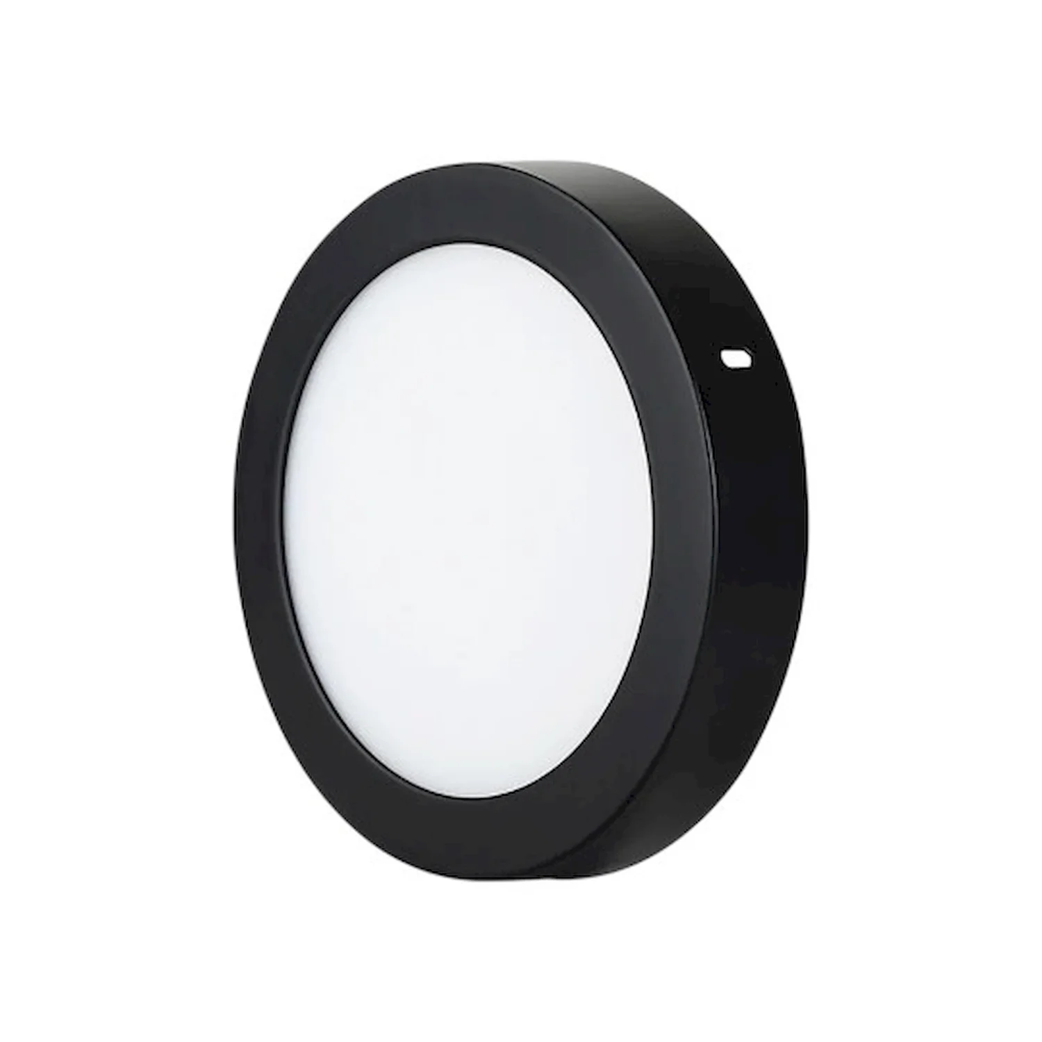 Panel Led Sobrepuesto Redondo Frío 12W Borde Negro 6000k Konnergie