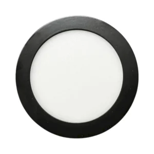 Panel Sobrepuesto Redondo18w Frio 6500k Borde Negro Konnergie