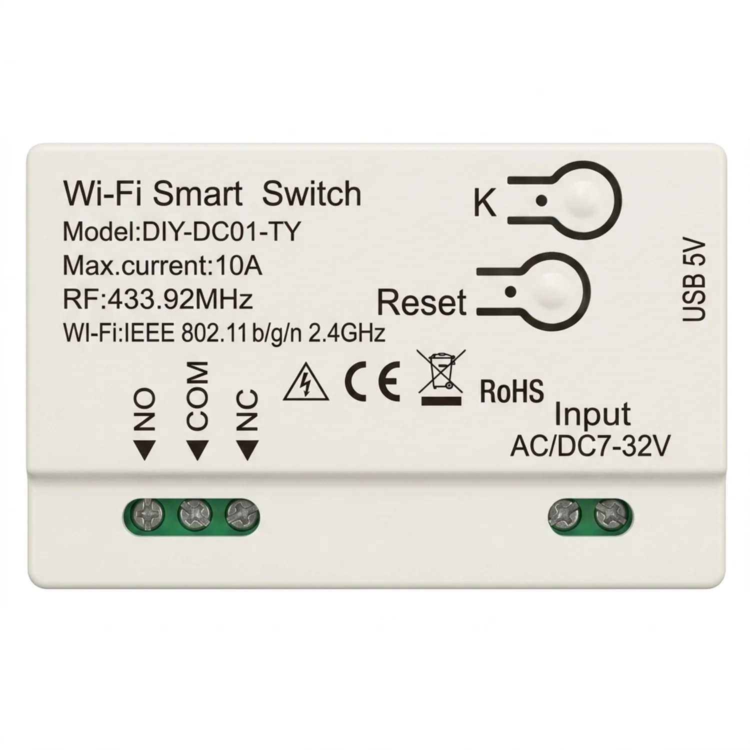 Relé Controlador Abre Portón Chapa Eléctrica Wifi RF