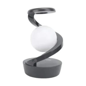 Luz Led Para velador Giratorio con Esfera RGB Touch Recargable NEGRO