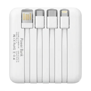 Cargador Portatil PowerBank Para Celulares 6800Mah 4 Cables Incluídos