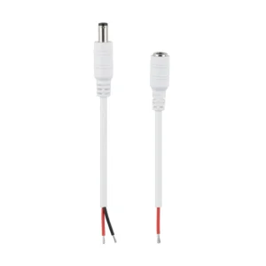 Conector Cable Macho y Hembra Con Seguro Para Luces LED, 5,5×2,1 DC 12/24V, (PAR)