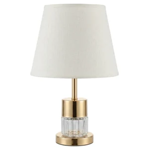 Lampara Base Led y E27 Para Velador-Escritorio DORADO con Interruptor