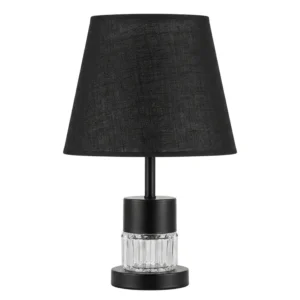 Lampara Base Led y E27 Para Velador-Escritorio NEGRO con Interruptor