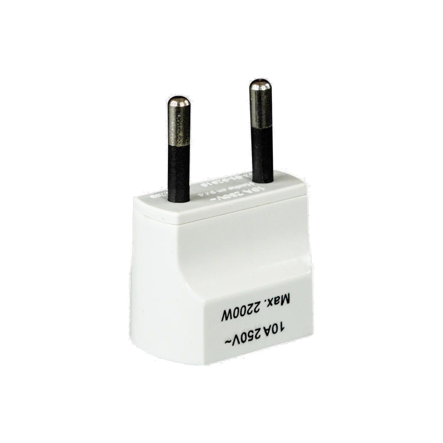 Macho Adaptador Schuko 10a Color Blanco Con Protección