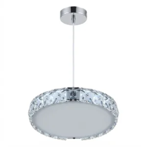 Lampara Colgante 1 Plato Tipo Ufo 3 Tonos de Luz Vidrio