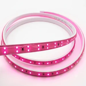 Cinta Led Rosado Impermeable Corte A 20Cm 2835 Smd 220V