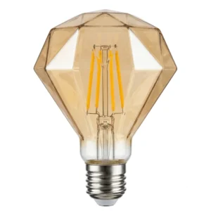 Ampolleta Led Vintage Diamante Retro G95 4w Ámbar 2700k