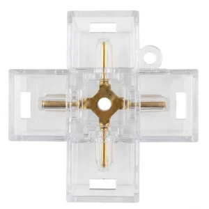 Conector De Empalme Para LED Hexagonal T5 Modelo Cruz +