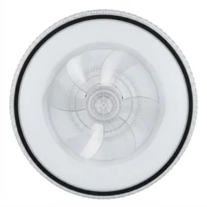 Lámpara Ventilador De Techo 5 Aspas De 50cm 3 Tonos de luz Borde Negro