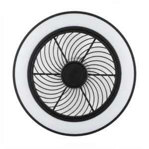 Lámpara LED Ventilador 3 Tonos de Luz Control Remoto APP 50cm MOD. GR NEGRO 50w