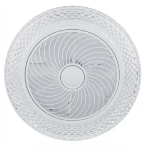 Lámpara LED Ventilador 3 Tonos de Luz Control Remoto APP 50cm MOD. HW CRISTAL 50w