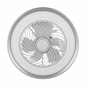 Lámpara LED Ventilador 3 Tonos de Luz Control Remoto APP 50cm MOD. GR Cuadrados 50w