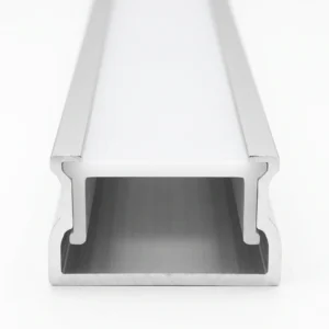 Perfil De Aluminio Para Embutir 17x7Mm, Incluye Difusor Opal 12mm, 2Mt